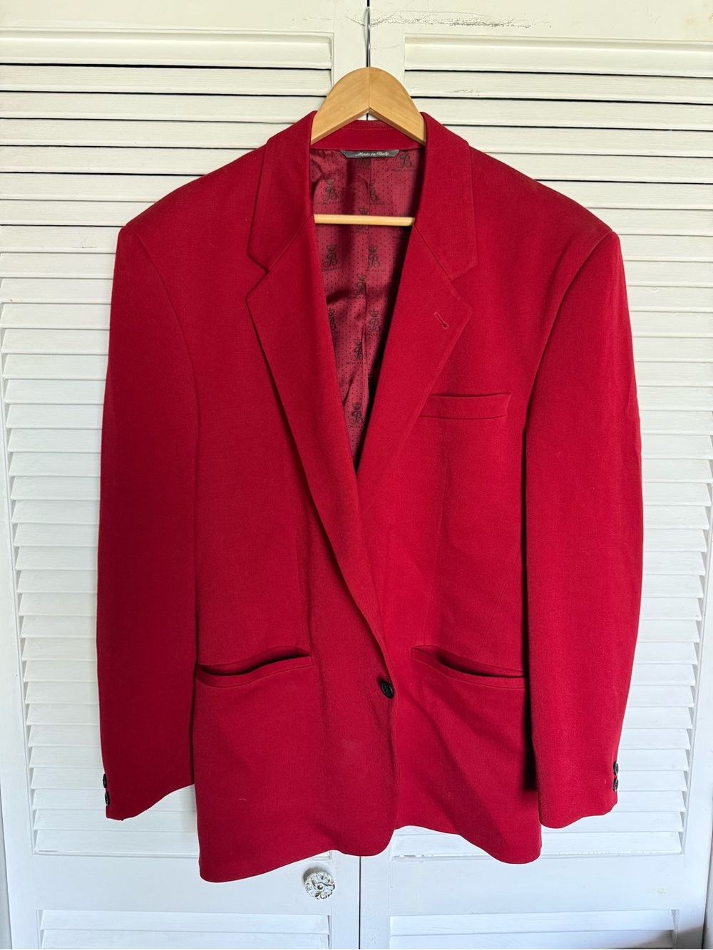 Byblos Bold Red Single-Breasted Sport Coat